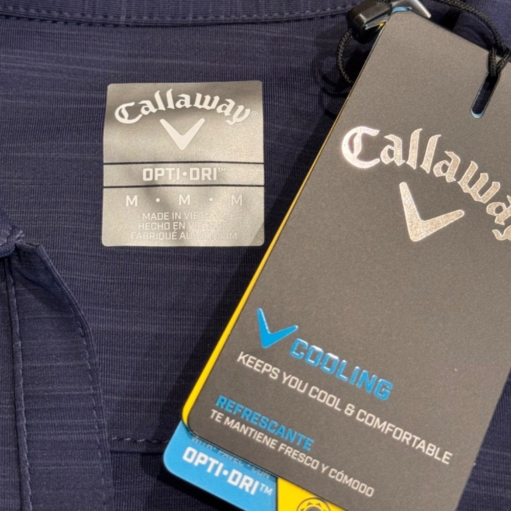 Callaway Tonal Performance Golf Polo Women's M Navy Golfcore NWT - Picture 3 of 5